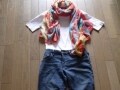 白のシンプルTシャツを違うパターンで着まわすと……
