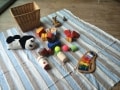 おもちゃ収納術……散らかるおもちゃは風呂敷包みで一発収納！