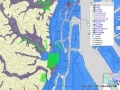 東京都の地盤、液状化予測図を水系図と照合して見る