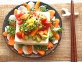 野菜と豆腐と果物で、ボリュームたっぷりパワーサラダ
