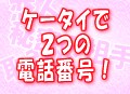 もう１つ携帯電話を欲しいドコモユーザーに最適！◆　月300円で別の携帯番号を持とう