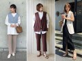 春夏は「袖のない羽織りアイテム」で、さりげなく体型カバーを。40代女性の正解コーデ