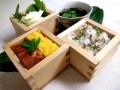 母の日の三色箱寿司