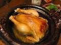 土楽鍋で作る　丸鶏の紹興酒蒸し