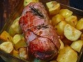 ワインによく合う　豚モモのリンゴジャガオーブン焼