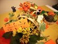 ハロウィンパーティのテーブル花