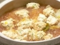 ふわふわ鶏だんごと白菜と春雨の土鍋煮レシピ……ジューシーで美味しい！