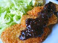 【みそかつ】ヒレカツの甘味噌ダレ添え