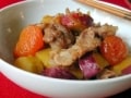 豚肉とさつま芋と杏の煮物