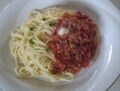 エスニック風味のスパゲッティミートソース