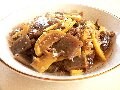 竹の子と椎茸とコンニャクの炒めもの