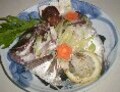 フライパンで、鯛兜のちり蒸し＆アラ梅香蒸