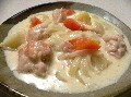 お釜でホワイトクリームシチュー