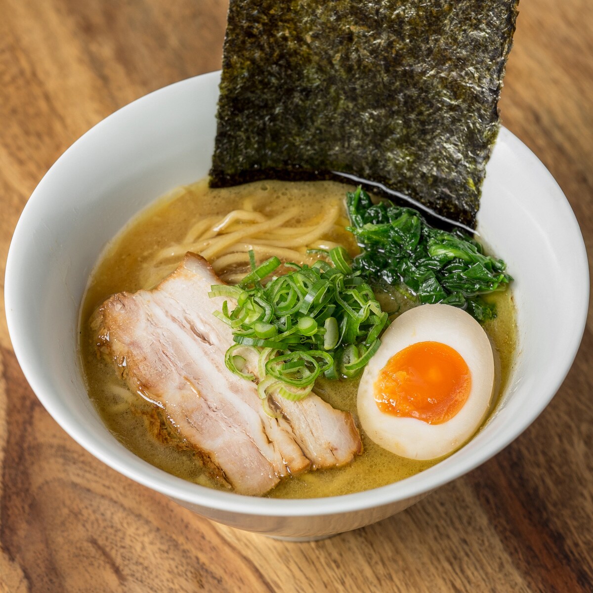 ラー博オープン時の看板メニュー｢無垢ラーメン｣（2014年撮影）