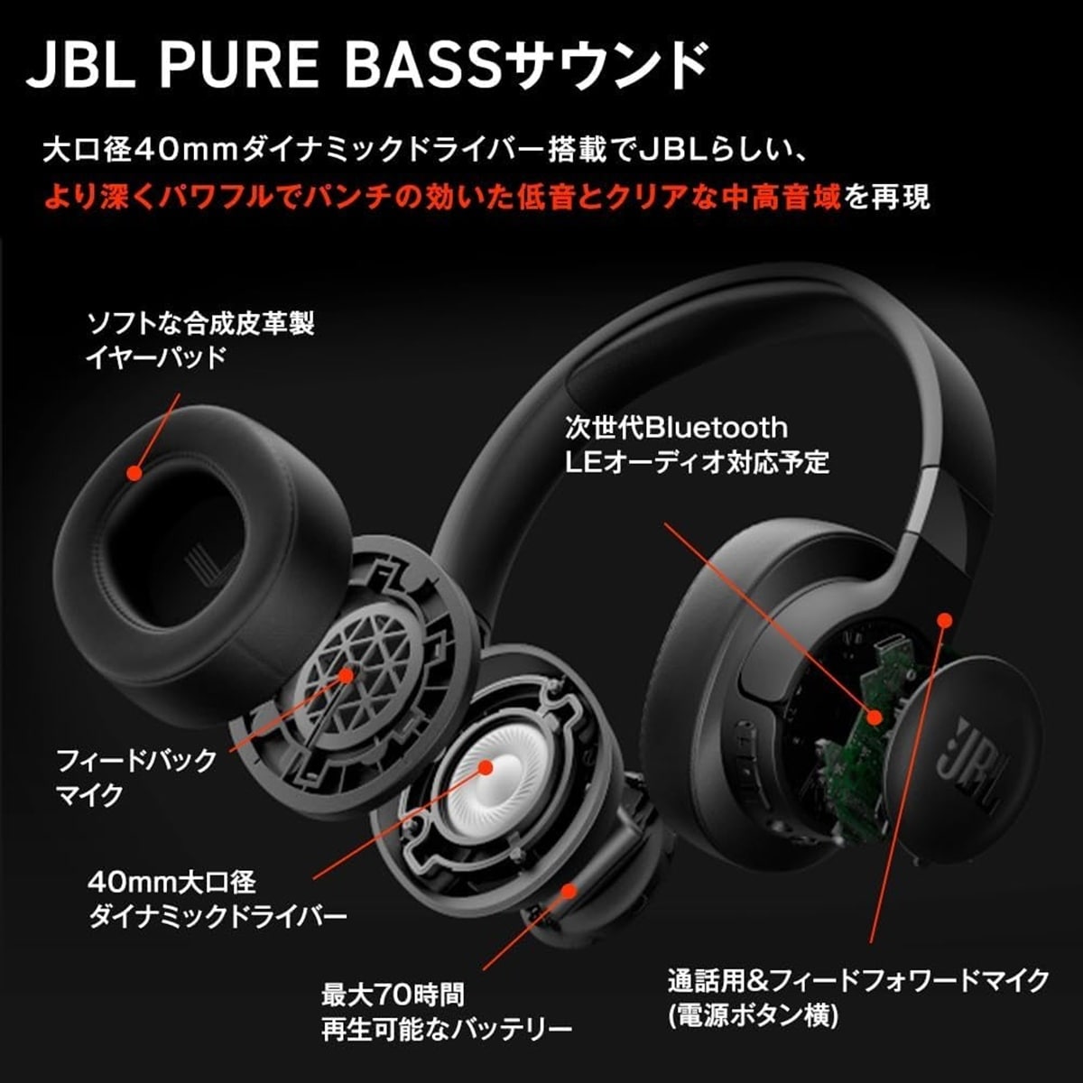 新品未開封 JBL Bluetoothヘッドホン 国内正規品 Amazon.co.jp: JBL TUNE 520BT ワイヤレスヘッドホン bluetooth