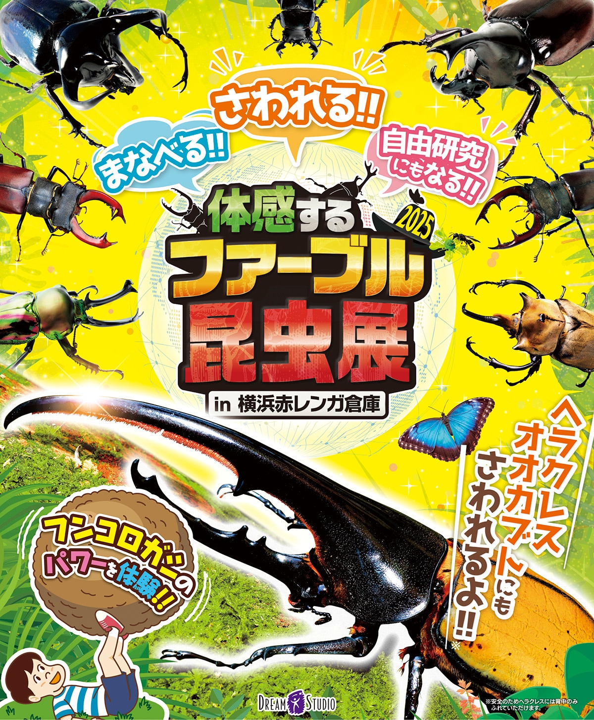 「体感するファーブル昆虫展 2025 in 横浜赤レンガ倉庫」ビジュアル