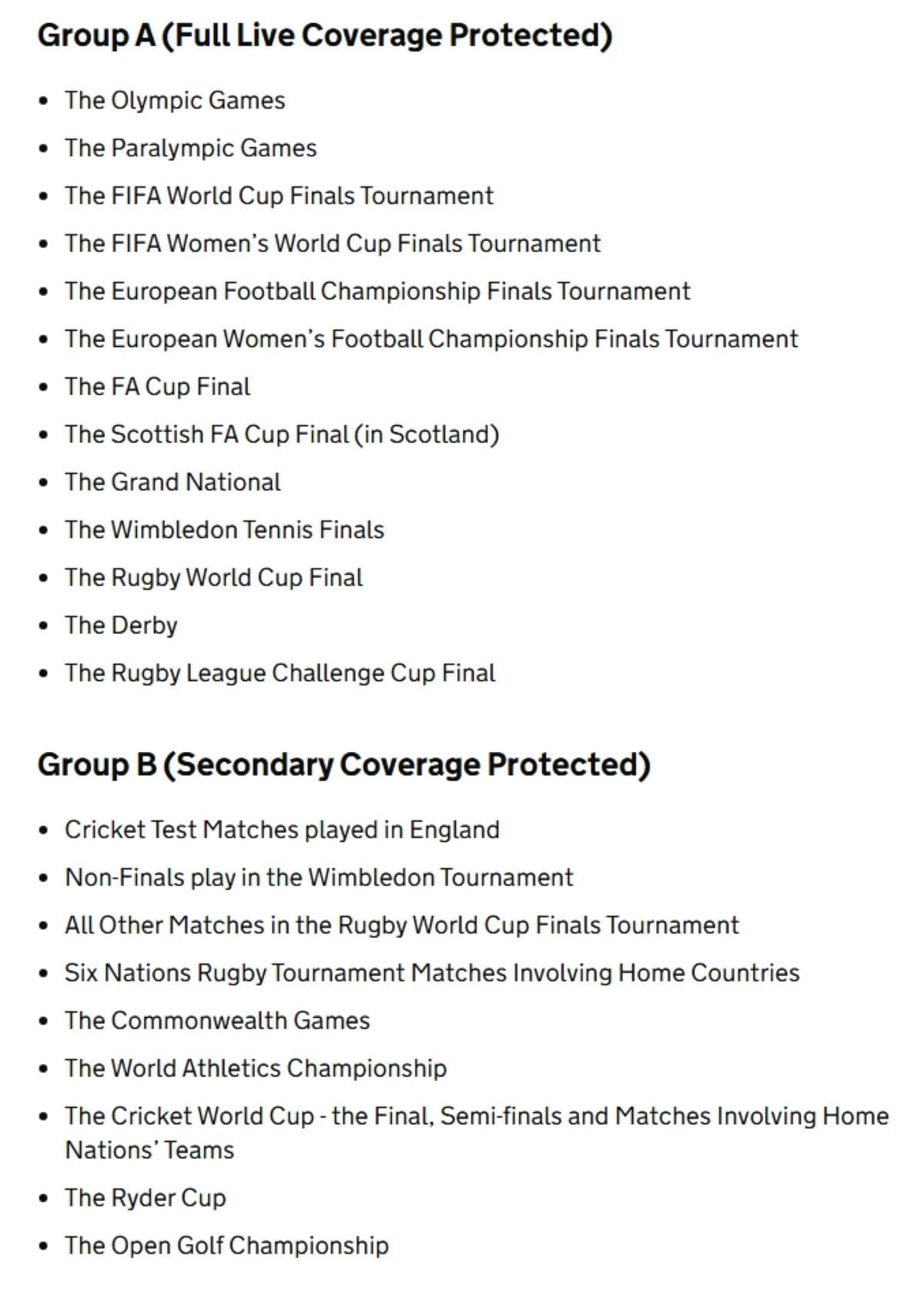 英国のユニバーサルアクセス権