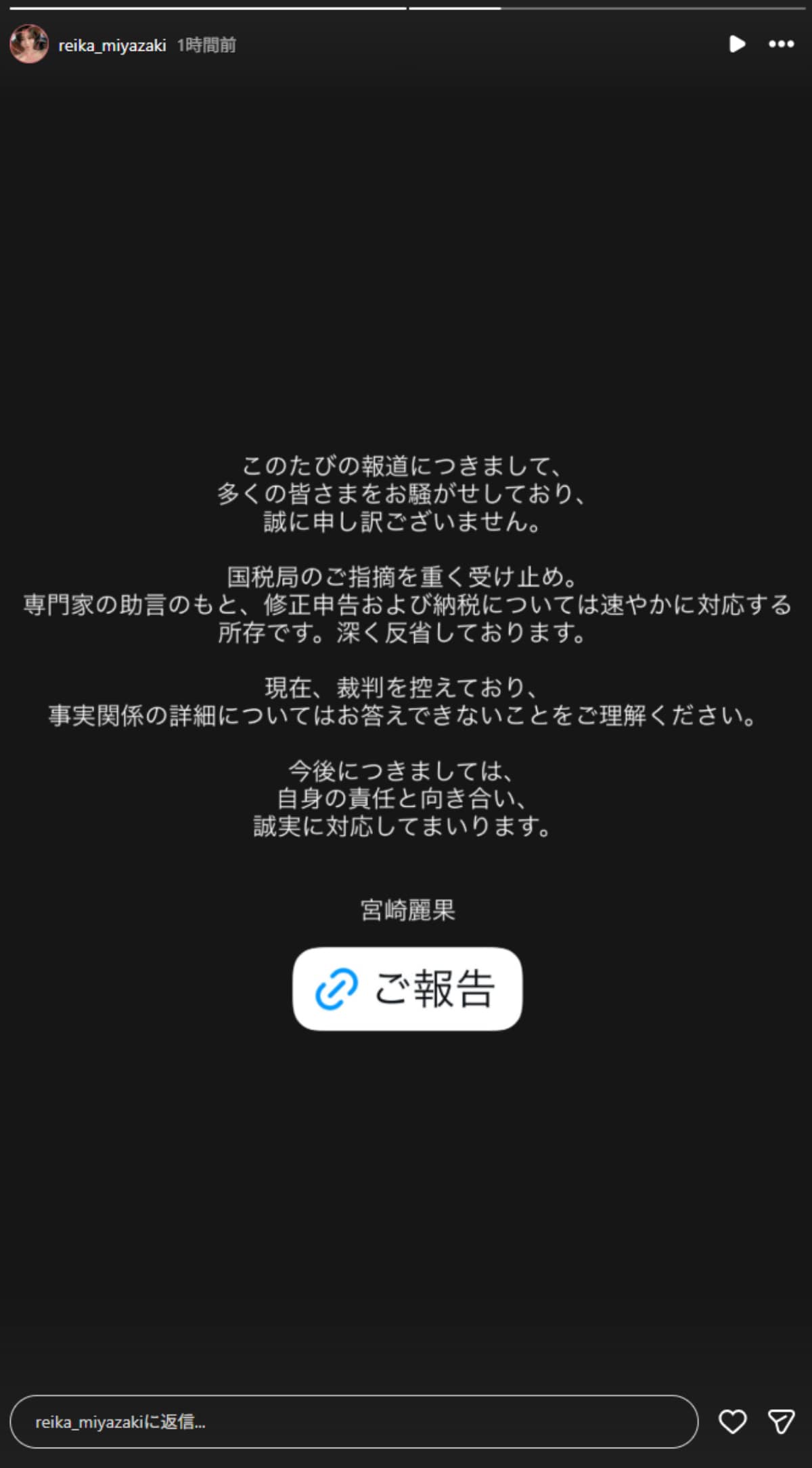 画像出典：宮崎麗果さん公式Instagram（@reika_miyazaki）