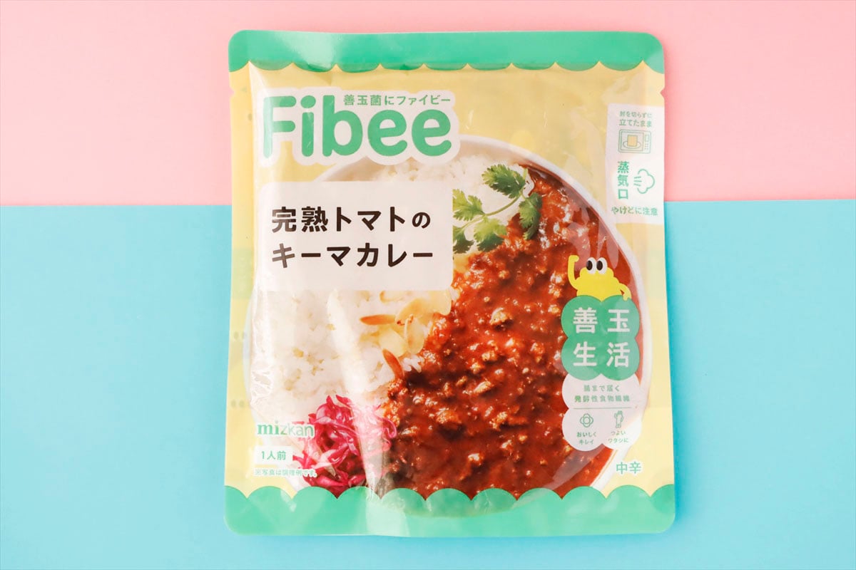 「Fibee完熟トマトのキーマカレー」／参考小売価格1個（160g）348円（税抜き）