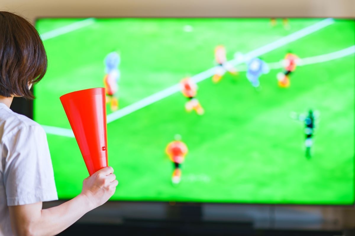 サッカーのテレビ観戦