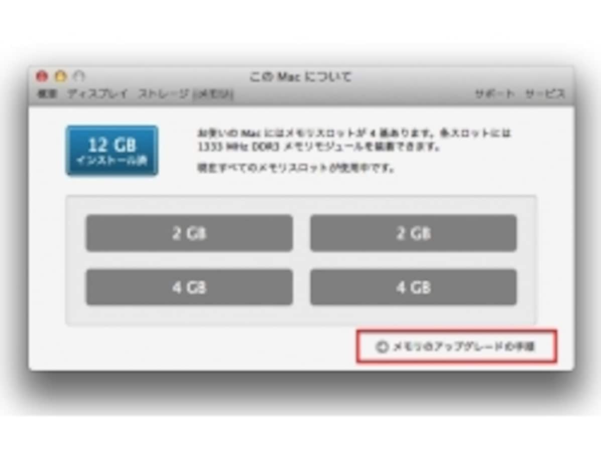 メモリ12GBに増設  APPLE iMac(27-inch,Mid 2010)
