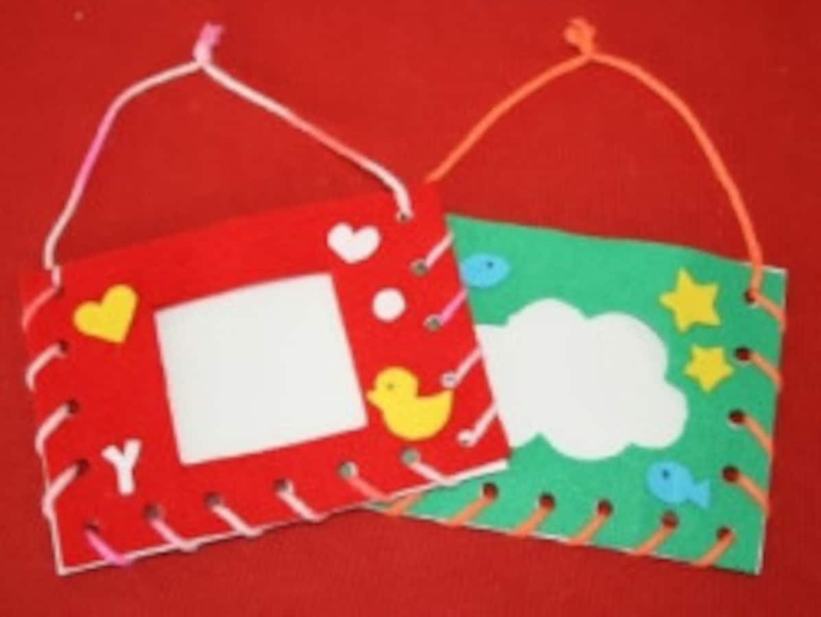 ハンドメイド・フェルト・フレーム飾り・専用 フェルト製フォトフレームの作り方！自由研究の工作に手作りしよう