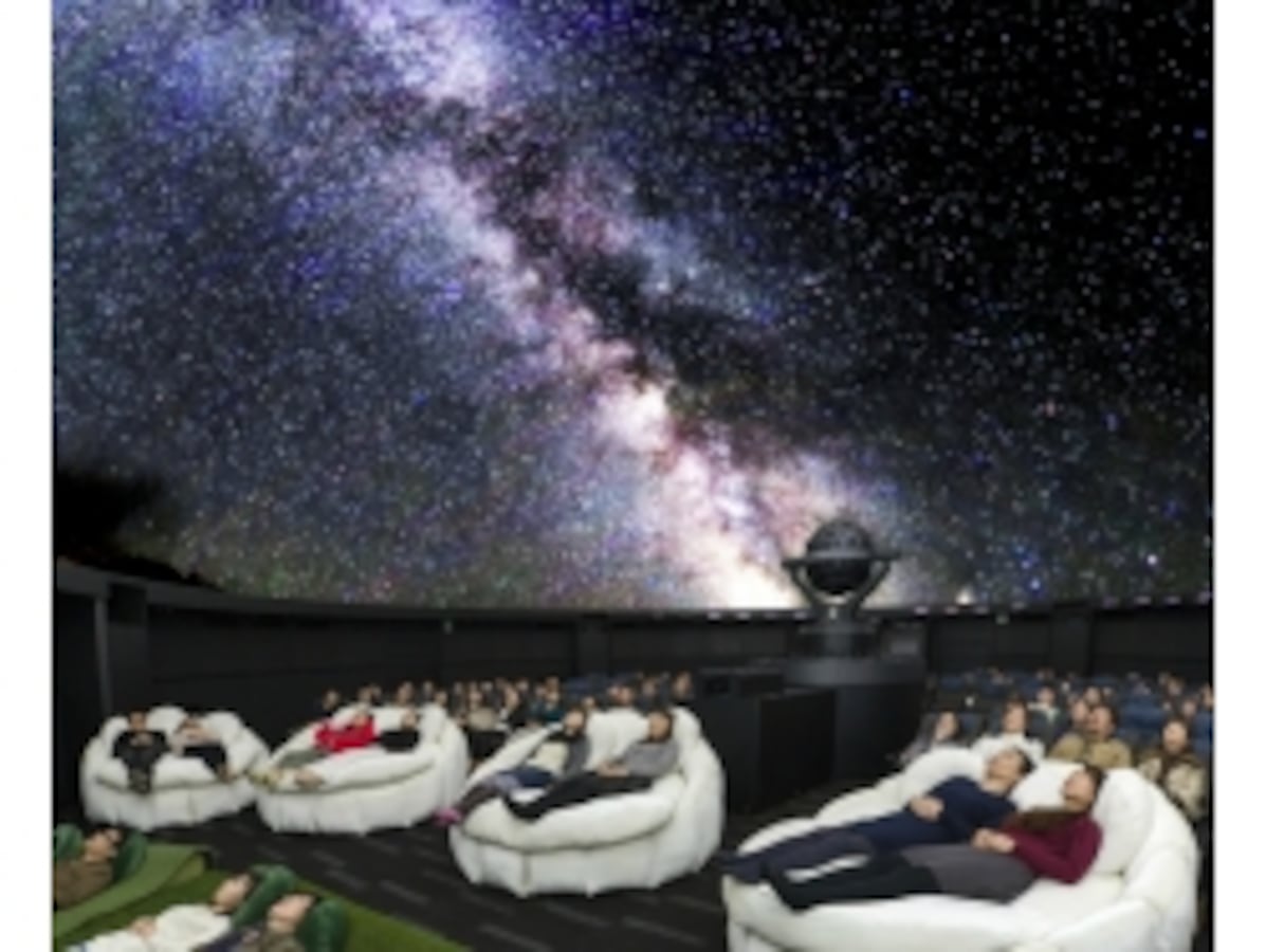 プラネタリウム 雲シート カップル
