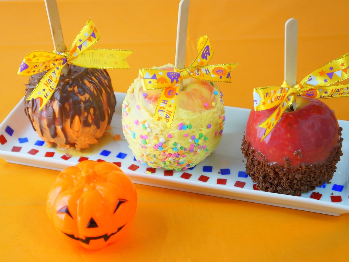 キャラメルアップルの作り方 ハロウィンお菓子の大量手作りにも 子供の行事 お祝い All About