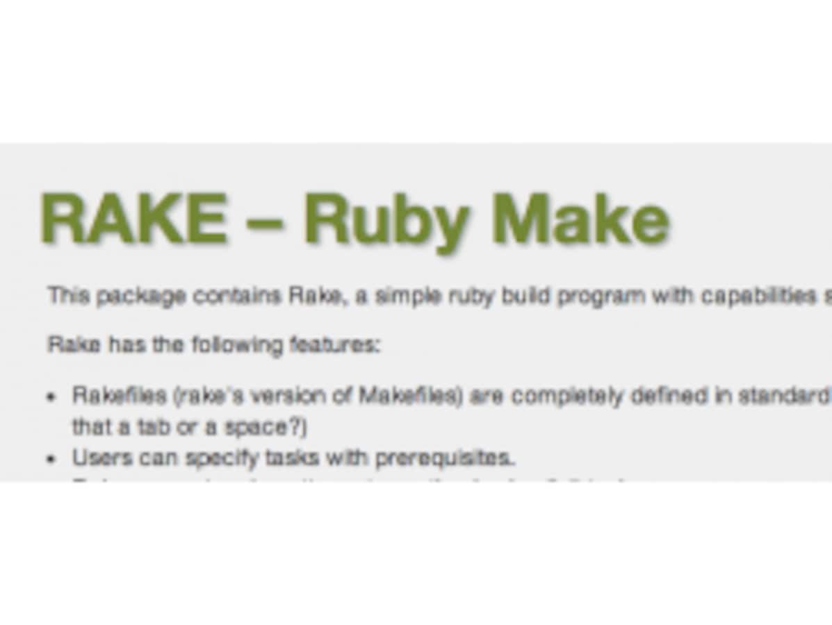 RubyのMake、Rakeの使い方 [Ruby] All About