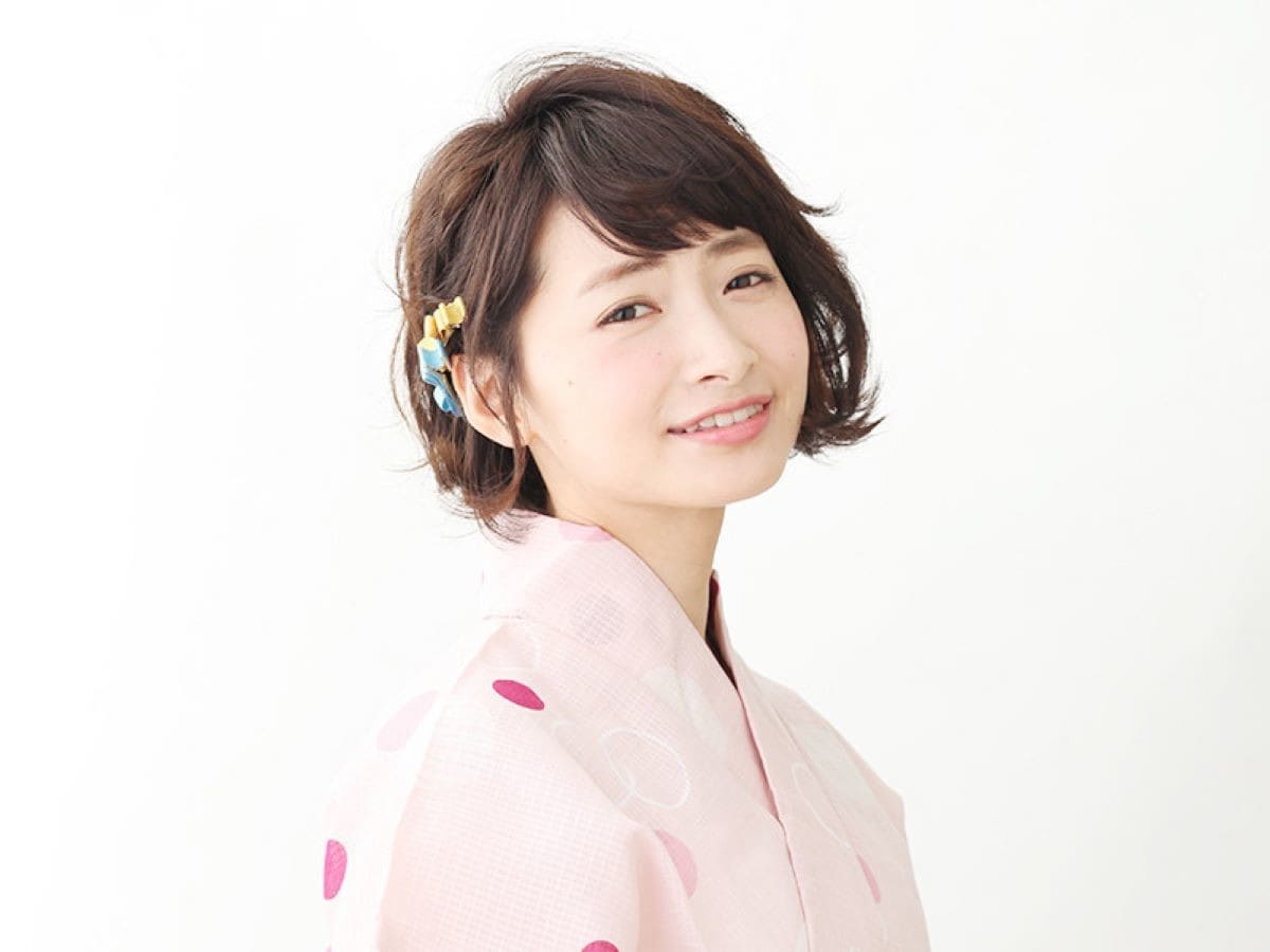 浴衣でのショートヘアに!くしゅっとした質感の外ハネ ...