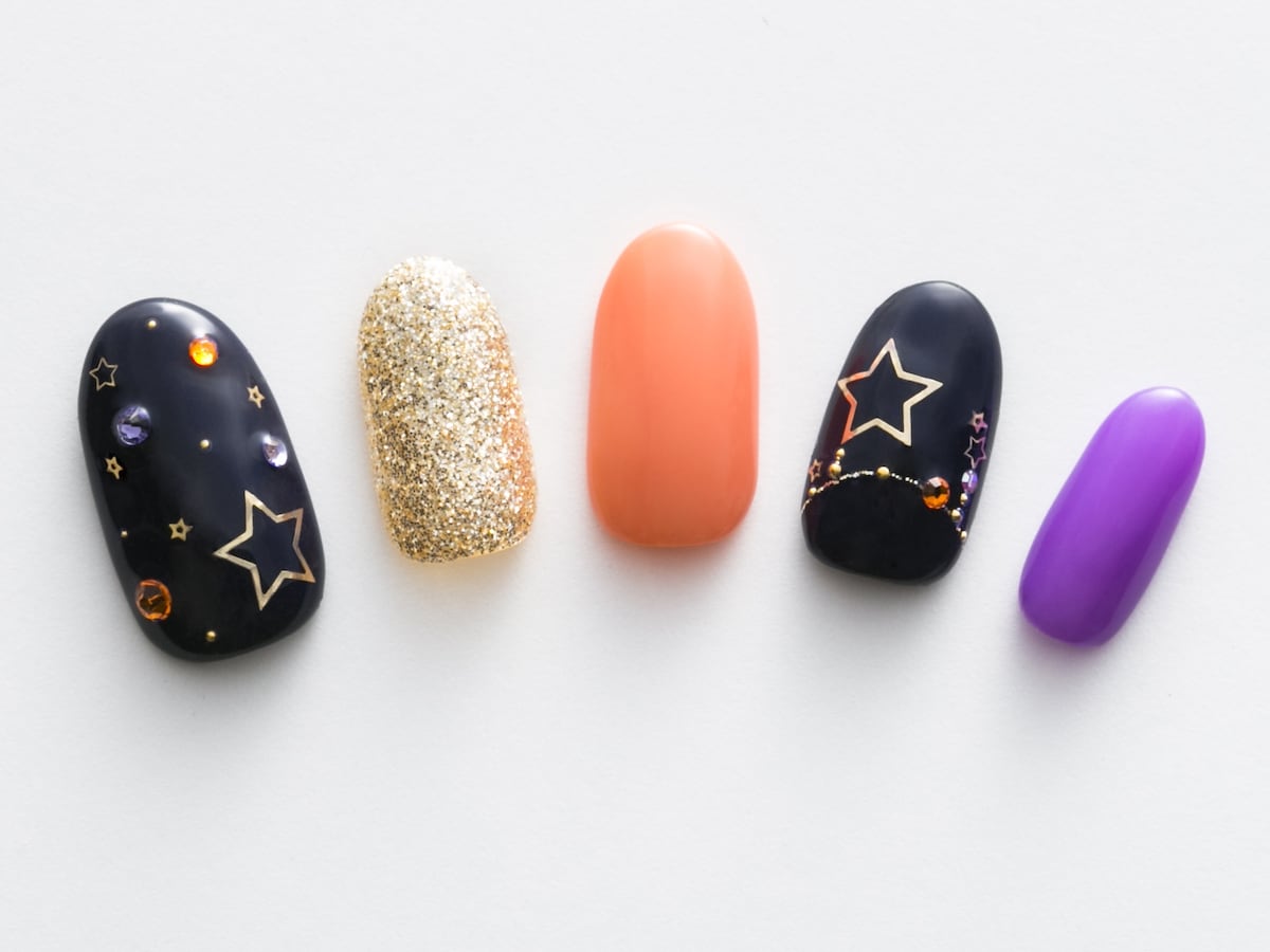 オレンジ ブラックで楽しむハロウィンネイル ネイルアート All About