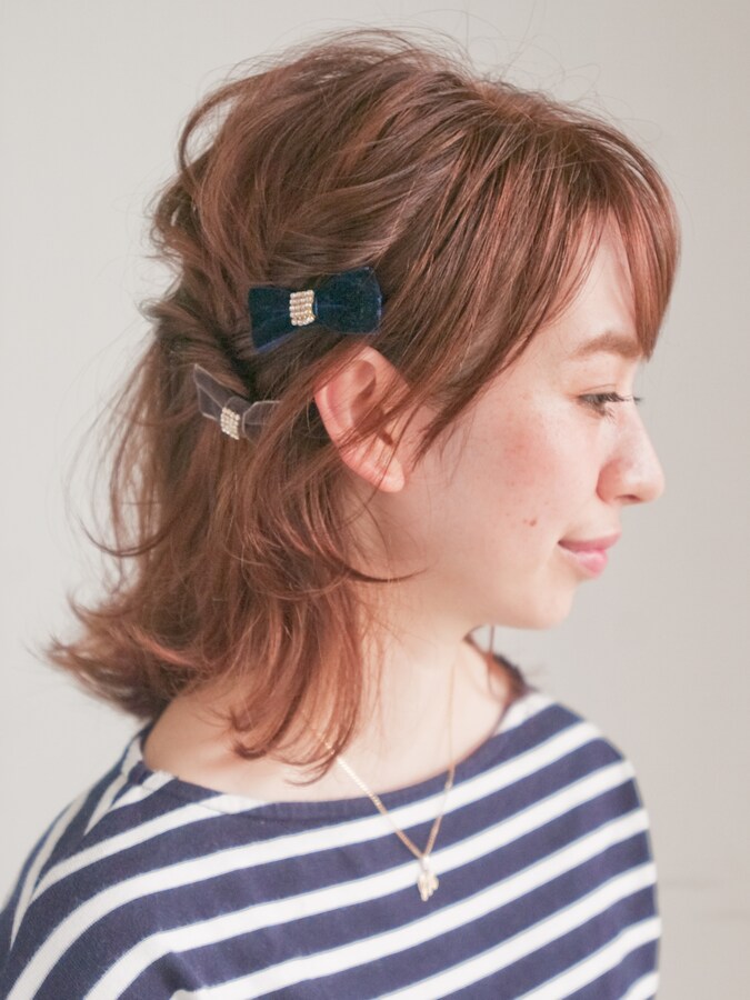 片側だけハネてしまうときの時短ごまかしヘアアレンジ ヘアアレンジ All About