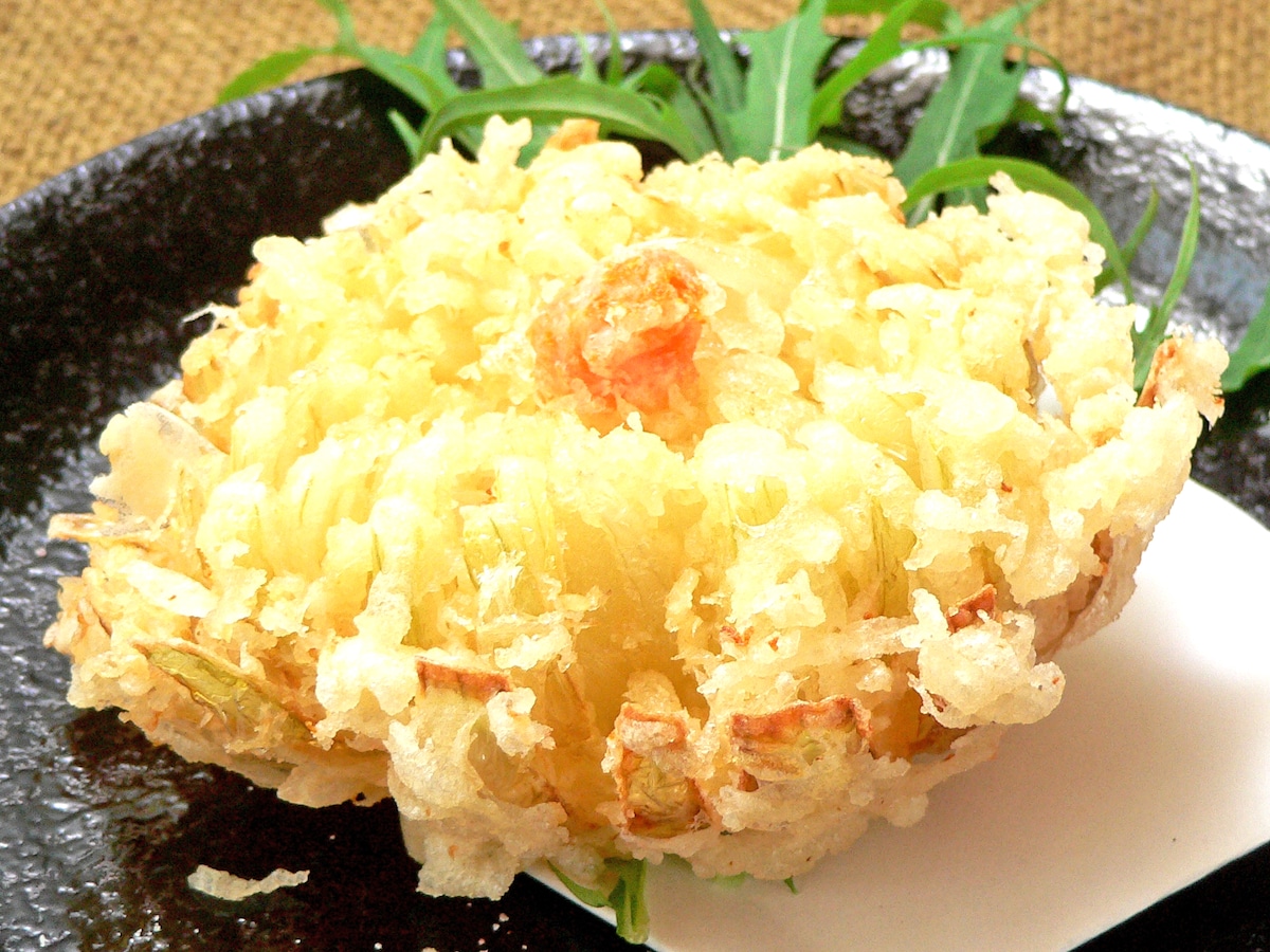 玉ねぎ一個でおもてなし 揚げるだけの花天ぷら 毎日のお助けレシピ All About
