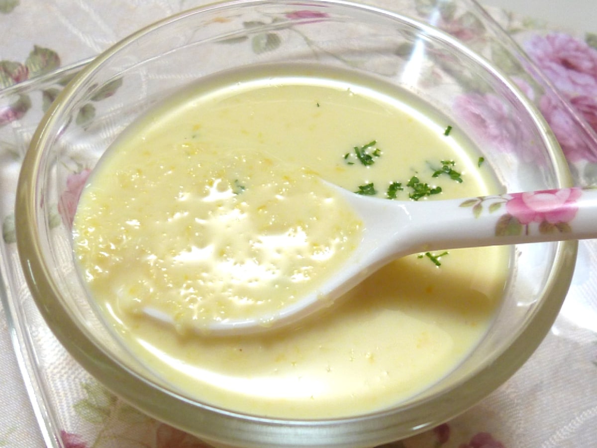 バター不要で簡単 ヘルシーな冷製コーンスープ 毎日のお助けレシピ All About