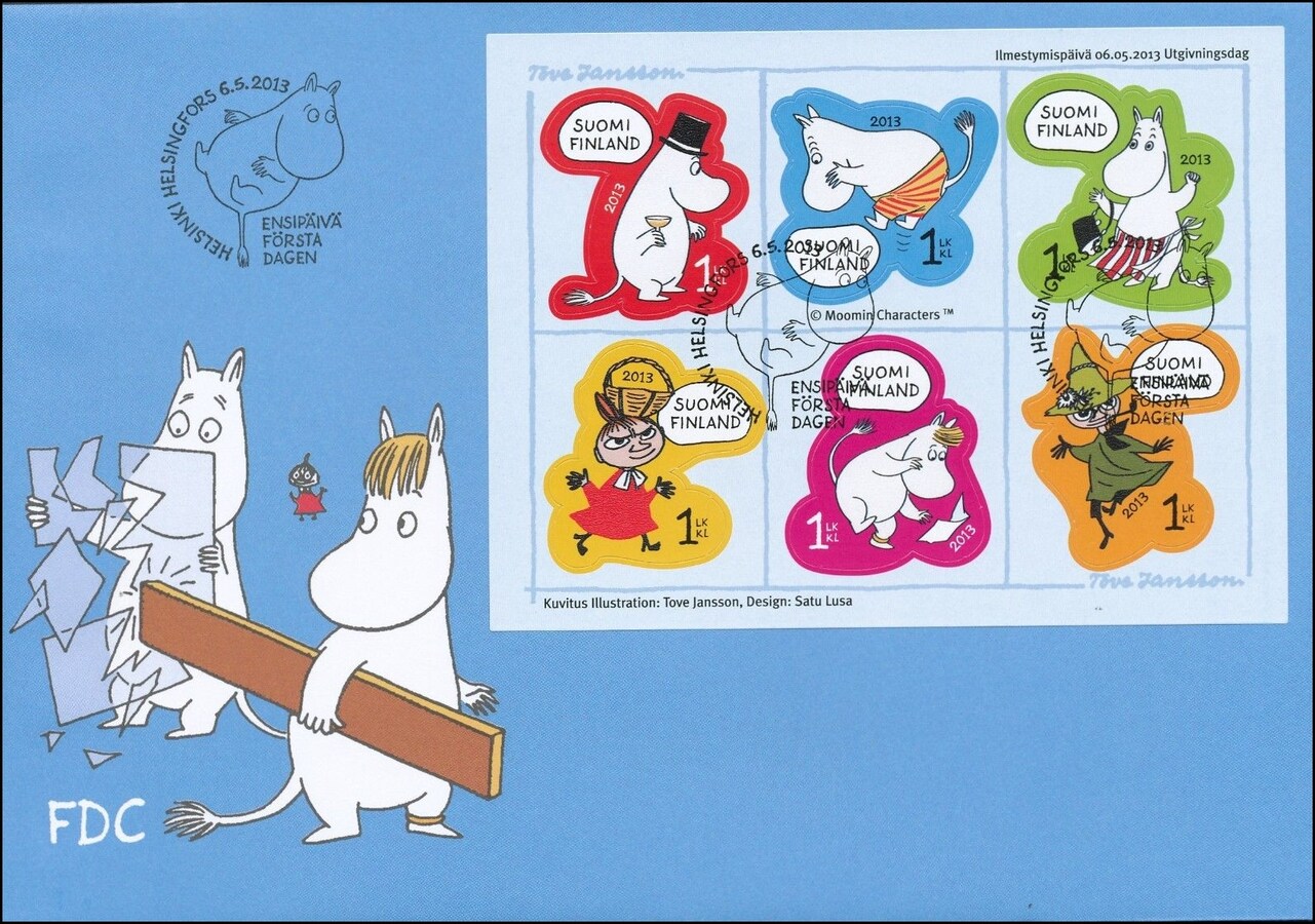 ムーミン（フィンランド 1994年）の外国切手2種（未使用）