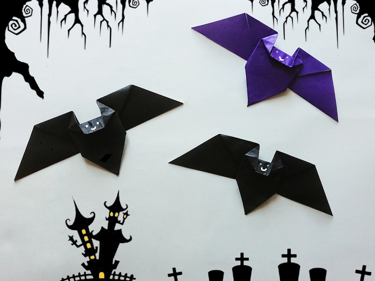 コウモリの折り紙の折り方 ハロウィンにもおすすめ 工作 自由研究 All About
