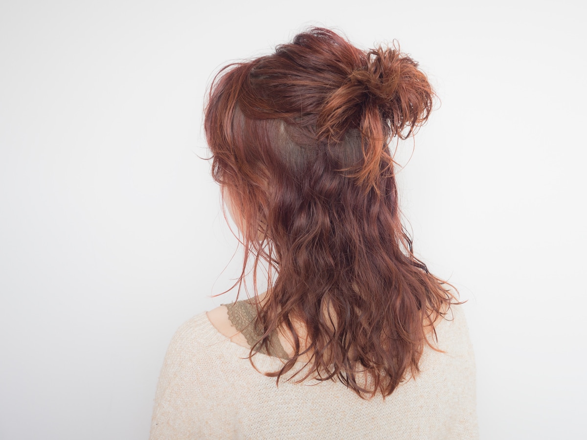 ハーフアップお団子ヘアのやり方簡単こなれアレンジ ヘアアレンジ