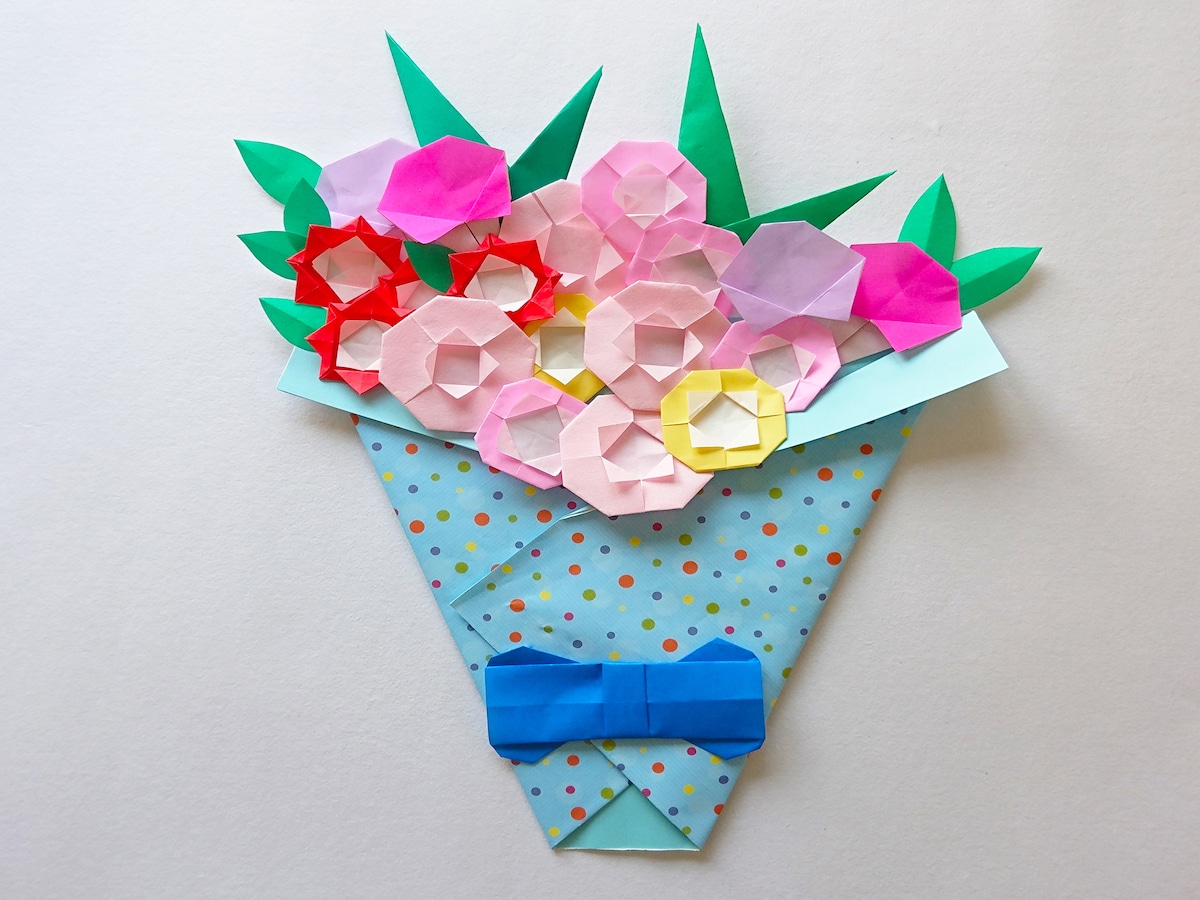 画像 折り紙花束を手作りプレゼント 敬老の日にもおすすめの簡単な折り方 工作 自由研究 All About