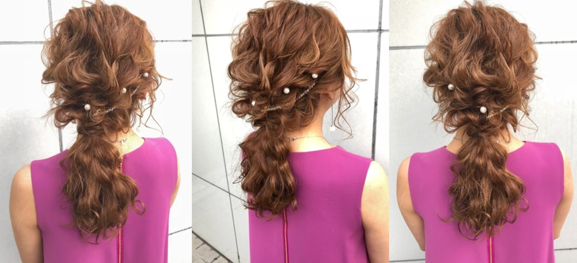 結婚式などのお呼ばれの日に パールピンのまとめ髪アレンジ3選 ヘアスタイル 髪型 All About