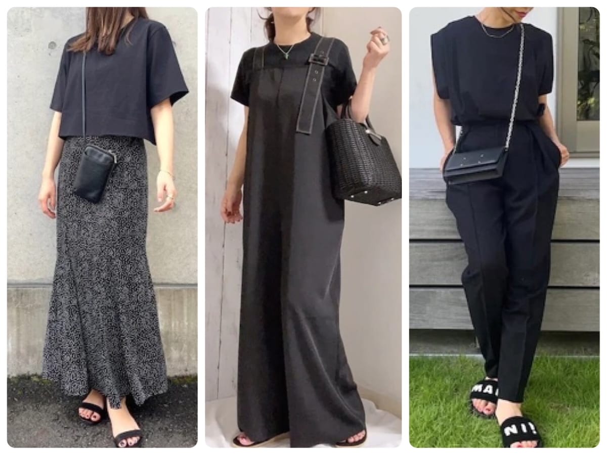 シンプルな 黒tシャツ もこう着たらおしゃれ見え 40代のカジュアルコーデ レディースファッション All About