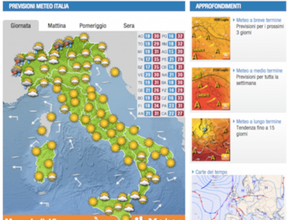 イタリアのお天気サイト 旅行の服装計画に役立てよう イタリア All About