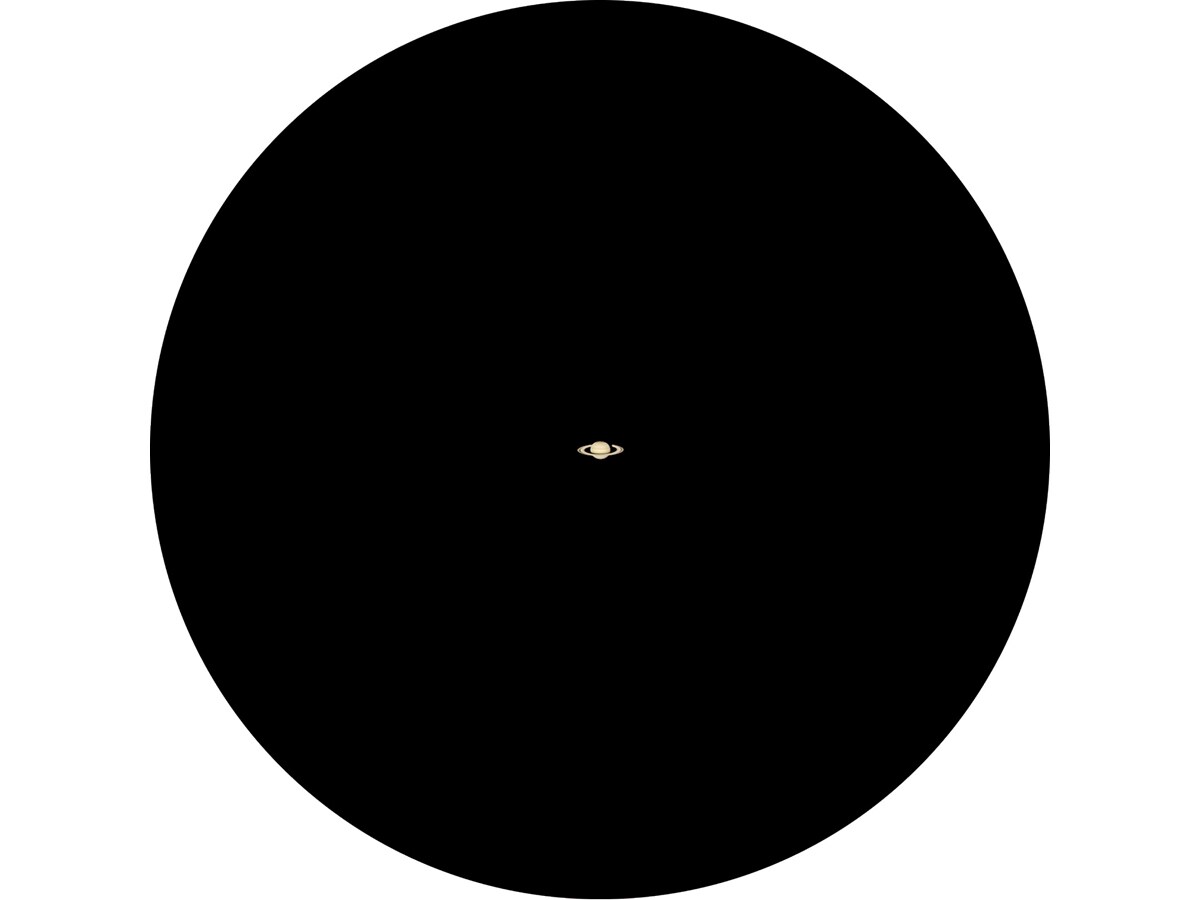 天体望遠鏡で見た「土星」※144倍（画像提供：Vixen）