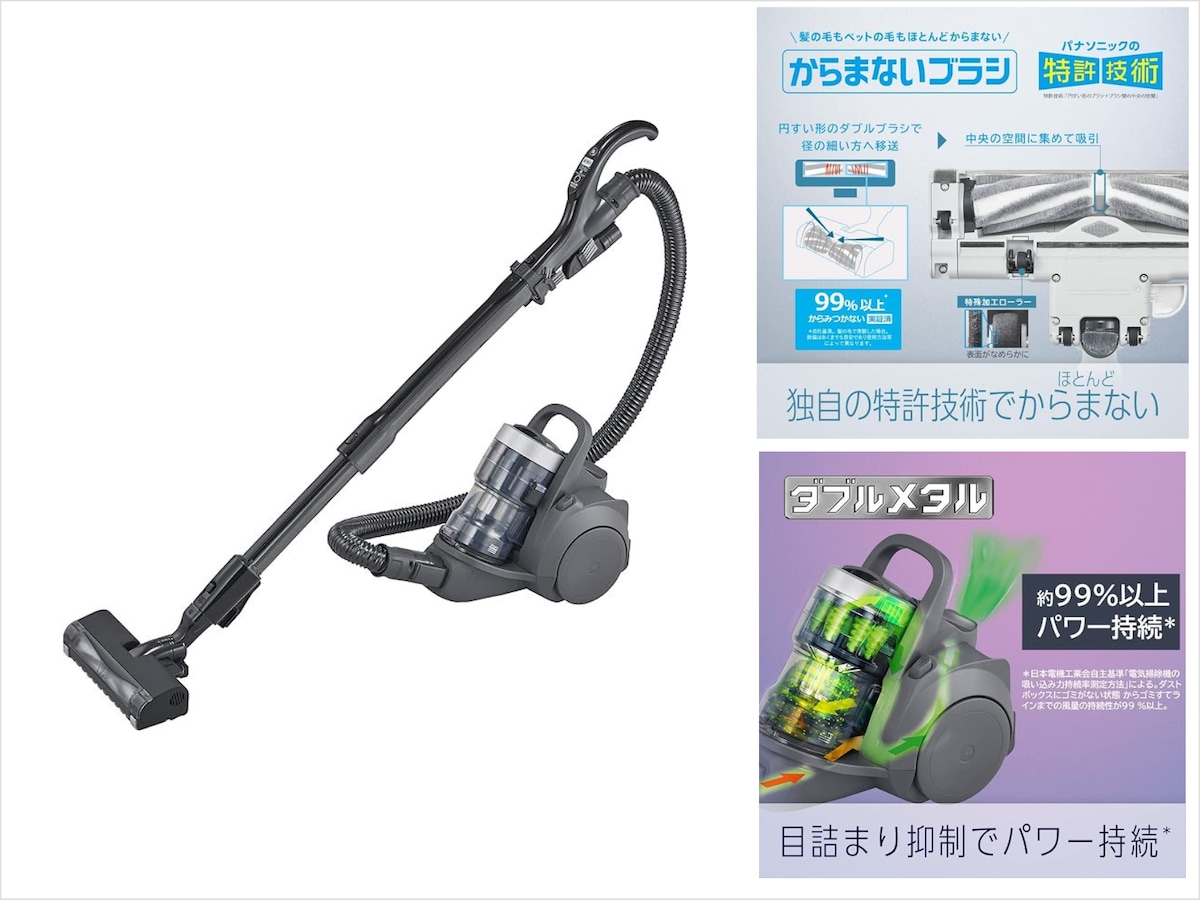 パナソニック サイクロン掃除機 ハウスダスト発見センサー搭載 むずがゆい ストーンブルー MC-SR40K-A