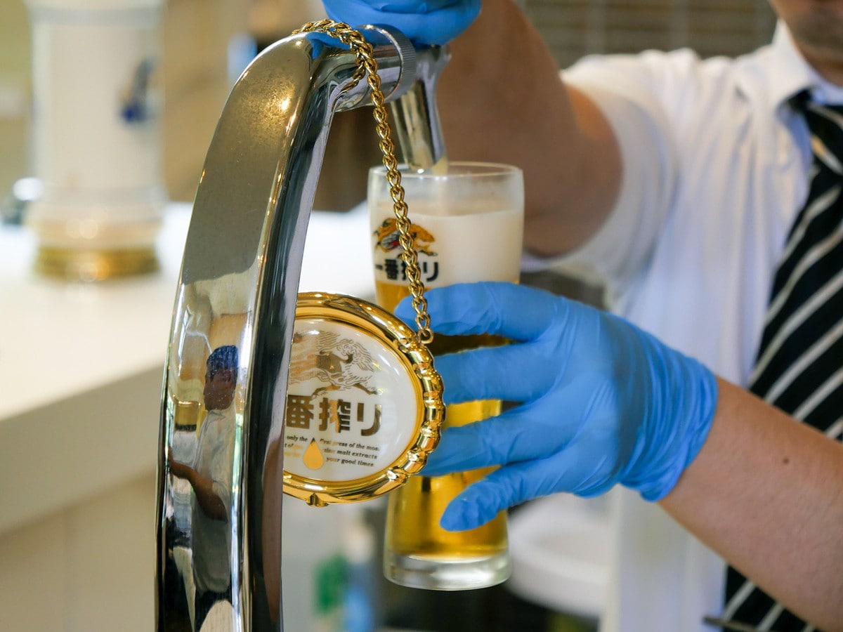横浜工場生産の生ビールは、キリン一番搾りとキリンラガーの2種類