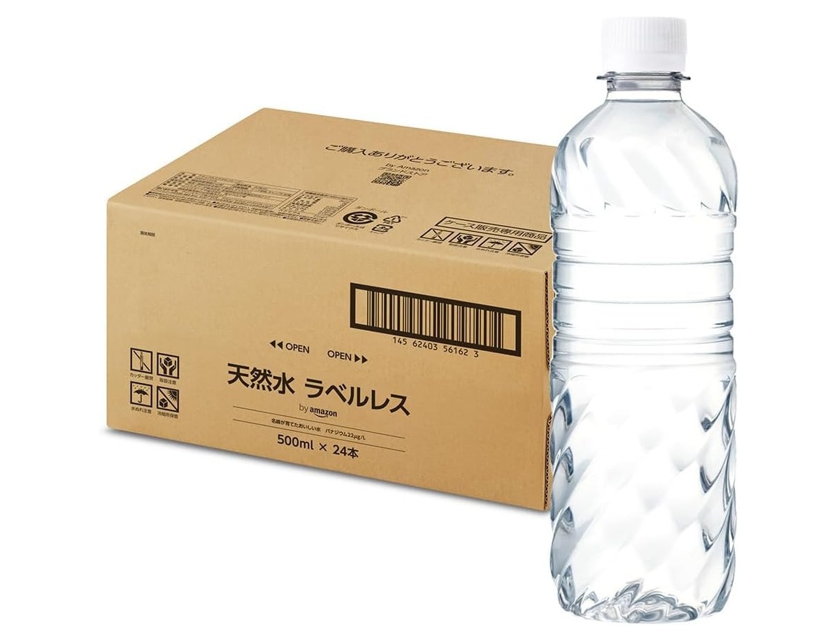 Amazon「天然水 500ml ×24本」