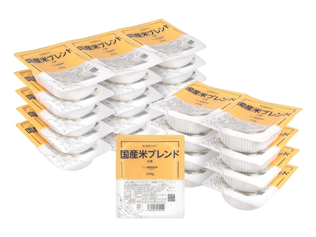 Amazon「パックご飯 200g×24個」