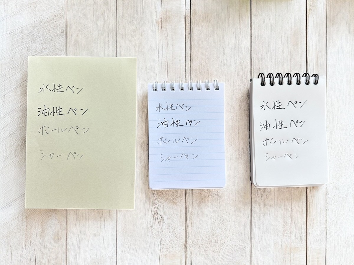 水に濡れても大丈夫！「耐水メモ帳」