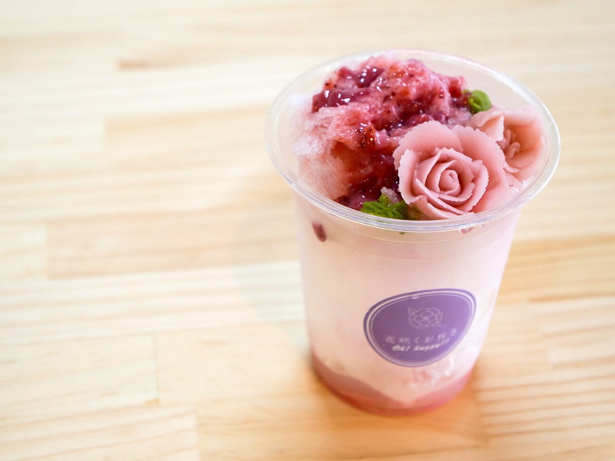 花苺氷（はないちごおり）ハーフサイズ（テイクアウト税込959円、イートイン977円）（筆者撮影）