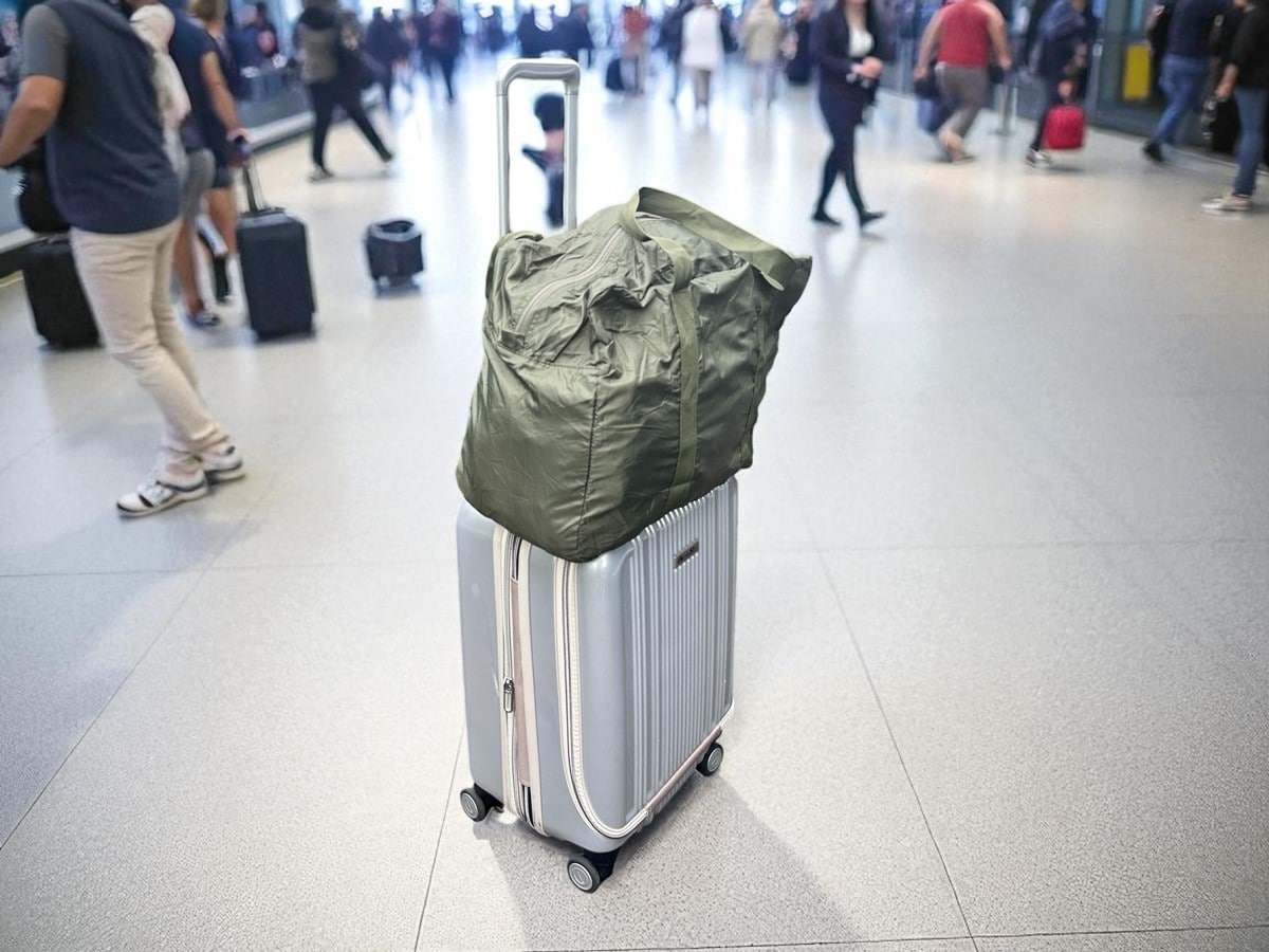 スーツケースとたためる　撥水横型ボストンバッグ