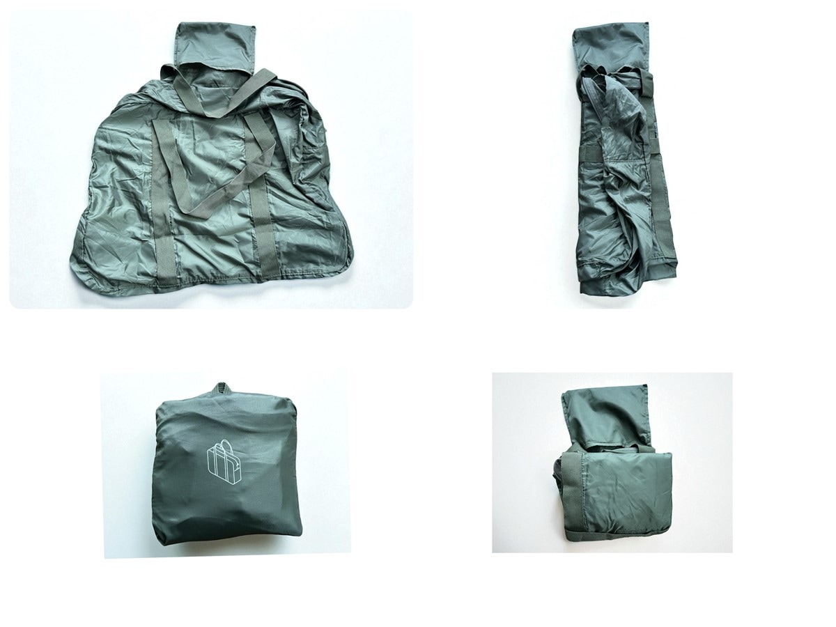 たためる　撥水横型ボストンバッグのたたみ方